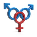 Bisexual symbol Royalty Free Stock Photo