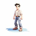 3d 8-bit Pixel Cartoon Of Adult Jonathan - Seo Optimized