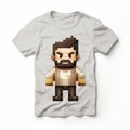 3d 8 Bit Pixel Cartoon Of Logan T-shirt - Full Body Design