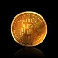 3D Bitcoin isolated on background with clipping path.