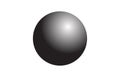 3d black ball sphere isolated on a white background Royalty Free Stock Photo