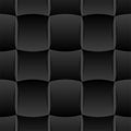 3D Curve Tile Seamless Pattern Black_002 Royalty Free Stock Photo
