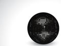 3d black disco ball