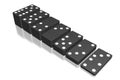 3D black dominoes Royalty Free Stock Photo