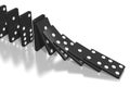 3D black dominoes Royalty Free Stock Photo