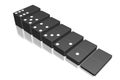 3D black dominoes Royalty Free Stock Photo