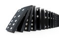 3d Black dominoes chain reaction