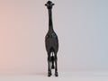 3D black low poly (Giraffe)