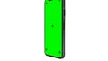3D Black Phone X with green screen and Luma Matte