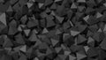 3D black polyhedrons pile abstract