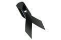 3D black ribbon clloseup Royalty Free Stock Photo