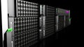 3d black server on a black background Royalty Free Stock Photo