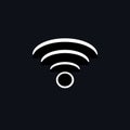 2D black and white wifi icon