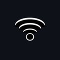 2D black and white wifi icon Royalty Free Stock Photo