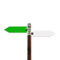 3d blank arrow sign on white background