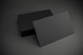 3d blank black business cards Royalty Free Stock Photo