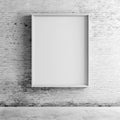 3d blank boards on vintage brick wall Royalty Free Stock Photo