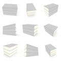 3D blank books cover over white background Royalty Free Stock Photo