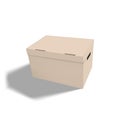 3D Blank Cardboard Box On White Background Royalty Free Stock Photo
