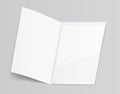 3D blank clean white folder for document papers sheets A4 container isolated on gray background Royalty Free Stock Photo