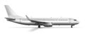 3D Blank Glossy White Airplane Or Airliner Royalty Free Stock Photo