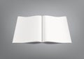 3D Blank Opened Magazine Template On Gray Royalty Free Stock Photo