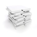 3d blank packing boxes for pizza Royalty Free Stock Photo