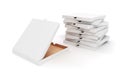 3d blank packing boxes for pizza Royalty Free Stock Photo