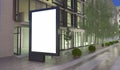 3d Blank street billboard on the Street.