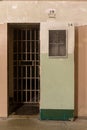 D Block dark cell entrance at Alcatraz Prison Royalty Free Stock Photo