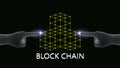 3D blockchain digital network ,concept Royalty Free Stock Photo