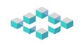 3D Blocks Cubes Data Technology Abstract Vector, vector design Generative AI Royalty Free Stock Photo