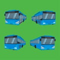 3d. the blue bus NGV driver fare passenger autobus omnibus coach rail bench chair stool armchair seat mattress bolster hassock pad