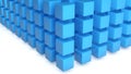 3d blue cubes