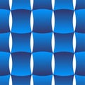 3D Curve Tile Seamless Pattern Blue_002 Royalty Free Stock Photo