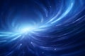 3d blue fractal background with stars and light swirl Royalty Free Stock Photo