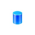 3D Blue Gradient Graduated Cylinder Icon Royalty Free Stock Photo