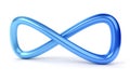 3d blue infinity symbol Royalty Free Stock Photo