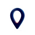 3d Blue Location Pin Icon Rendering Royalty Free Stock Photo