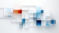 3D blue and orange rectangles in mondrian style geometric background minimalist Royalty Free Stock Photo