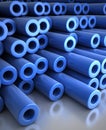 3d Blue pipes