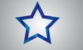 3D Blue star logo Icon Royalty Free Stock Photo