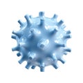 3D Of A Blue Virus Model. Representation Of Microbiology And Infectious Diseases. Isolated On Transparent Background Royalty Free Stock Photo