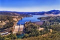 D BM Lake Lyell Dam Rvr Royalty Free Stock Photo