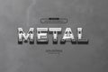 3d bold metal iron silver luxury steel glossy editable text effect. eps vector file Royalty Free Stock Photo