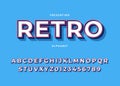 3d bold modern typeface, vibrant cool style effect, retro bold custom font alphabet