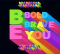 3d Bold retro font. Vintage Alphabet vector