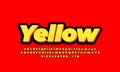 3d bold yellow black text effect or font effect design modern