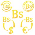 3D Bolivian peso currency of Bolivia symbol icon