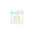 3d bone models printing gradient linear vector icon Royalty Free Stock Photo